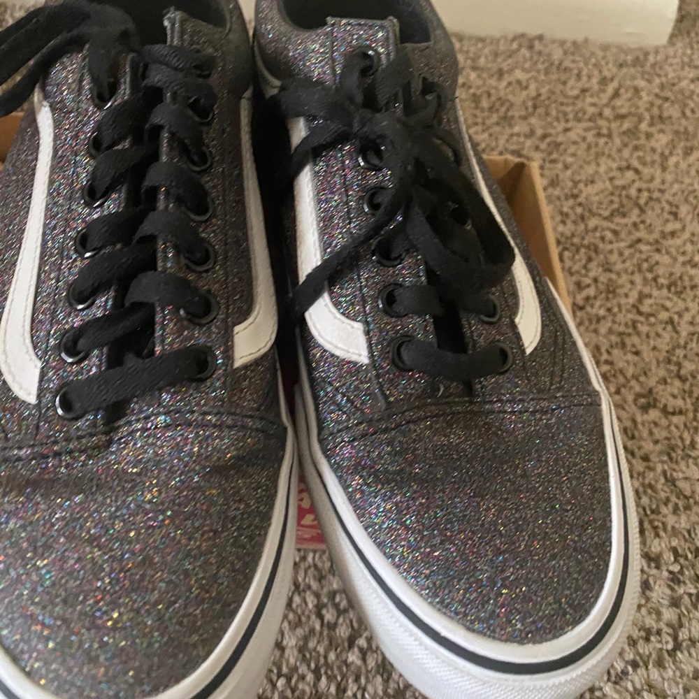 USED 2 Pair Vans Glitter Sneakers